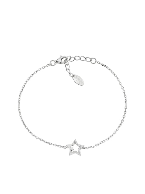 AMEN STELLE Silver and zirconia bracelet rhodium - Bracelets