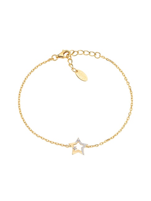 AMEN STELLE Silver and zirconia bracelet gold - Bracelets