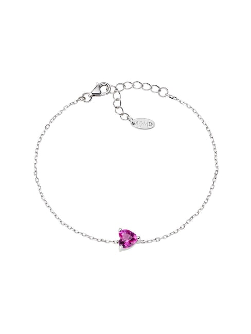 AMEN AMORE Silver bracelet heart zirconia rhodium - Bracelets