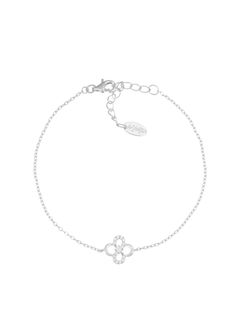 AMEN COCCOLE LUXURY Infinity Flower Silver Bracelet rhodium - Bracelets