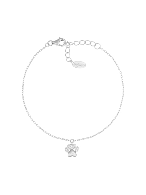 AMEN COCCOLE LUXURY Silver bracelet with footprint rhodium - Bracelets