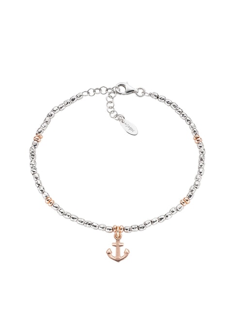 AMEN ELEMENTI Bracelet with anchor rhodium/rosš - Men's Bracelets
