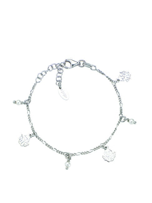 AMEN JUNIOR Multicharm bracelet with pearls rhodium - Children's Bracelets