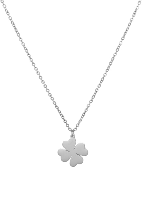 AMEN ACCIAIO Four Leaf Clover Necklace silver - Necklaces