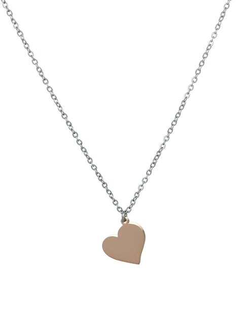 AMEN ACCIAIO Necklace with heart steel/roses - Necklaces