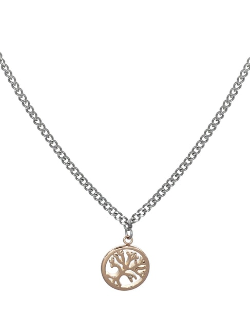 AMEN ACCIAIO Tree of Life Necklace steel/roses - Necklaces