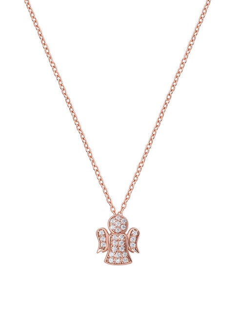 AMEN COCCOLE LUXURY Angel Pendant Necklace rose - Necklaces