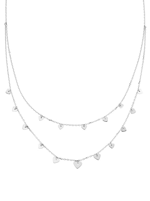AMEN COCCOLE Silver heart necklace rhodium - Necklaces