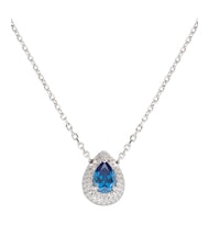 AMEN DIAMONDS Silver Drop Necklace with Zirconia - Necklaces