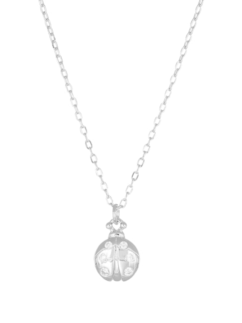 AMEN COCCOLE LUXURY Butterfly and zirconia necklace rhodium - Necklaces