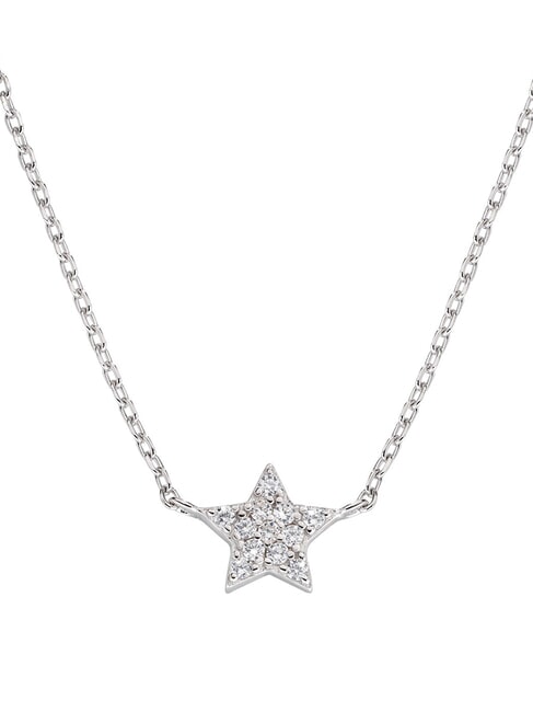 AMEN STELLE Silver star zirconia necklace rhodium - Necklaces