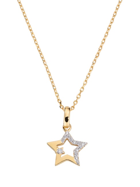 AMEN STELLE Two Star Pendant Necklace gold - Necklaces