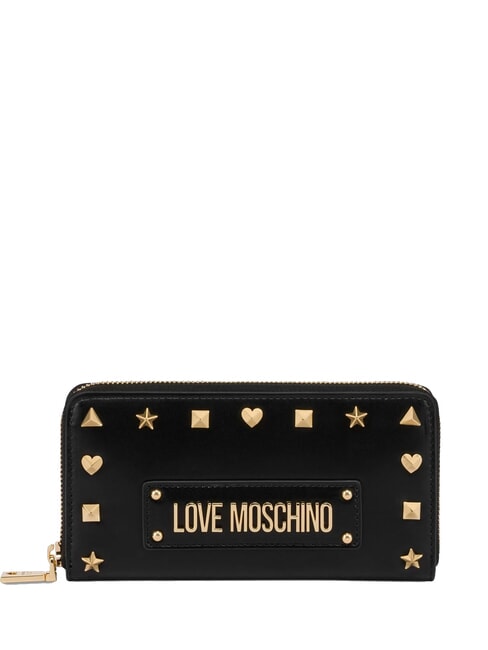 LOVE MOSCHINO BORCHIE Zip Around Wallet Black - Women’s Wallets