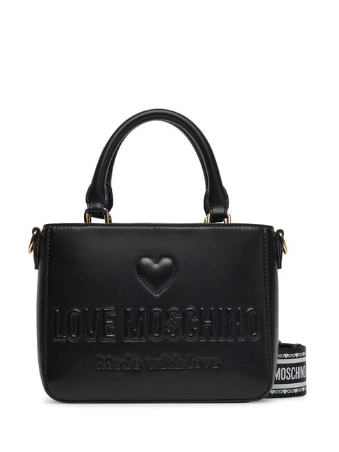 LOVE MOSCHINO MADE WITH LOVE Mini Handbag, with shoulder strap Black - Women’s Bags