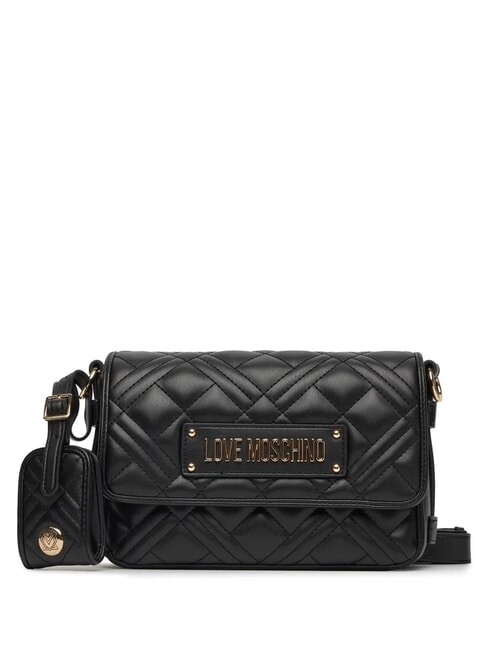 LOVE MOSCHINO QUILTED S Mini Shoulder Bag Black - Women’s Bags