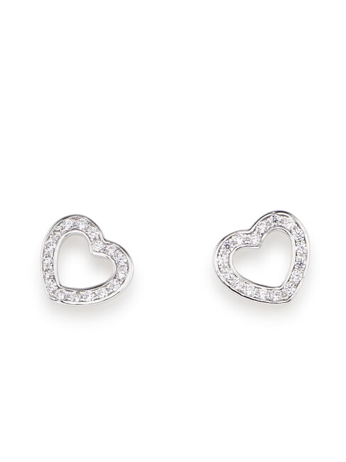 AMEN DIAMONDS Silver heart earrings rhodium - Earrings