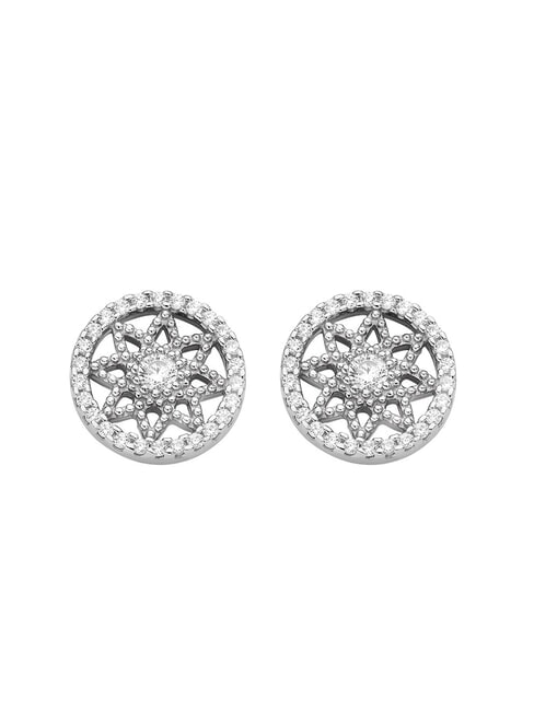 AMEN FIORE DELLA VITA Silver earrings with zirconia rhodium - Earrings