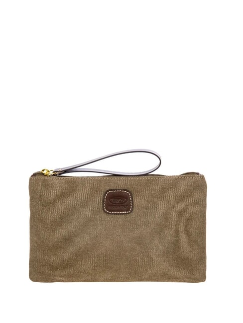 BRIC’S SORRENTO Canvas clutch bag with cuff cocoa - Women’s Bags