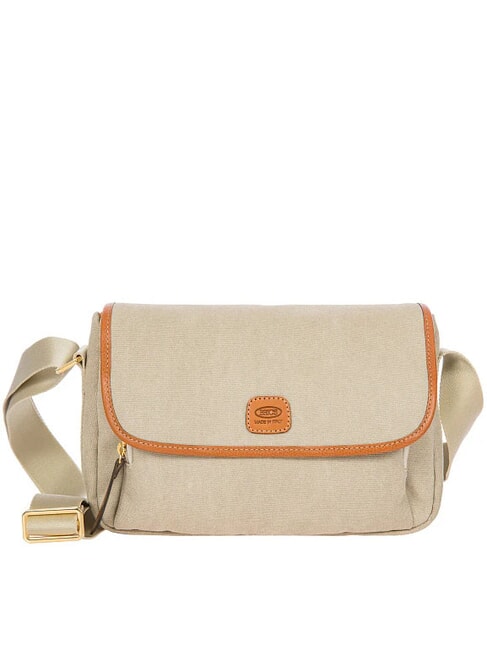 BRIC’S SORRENTO S Small canvas bag with flap BEIGE - Women’s Bags