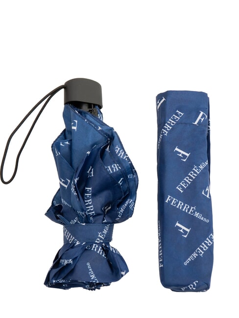FERRÈ LOGO ALL OVER Mini Manual Umbrella navy03 - Umbrellas