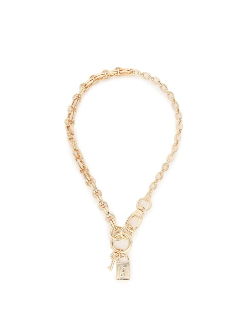 LIUJO KEY & LOCK Necklace gold - Necklaces
