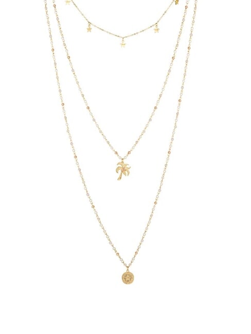 LIUJO TRIPLE CHARM Necklace gold - Necklaces