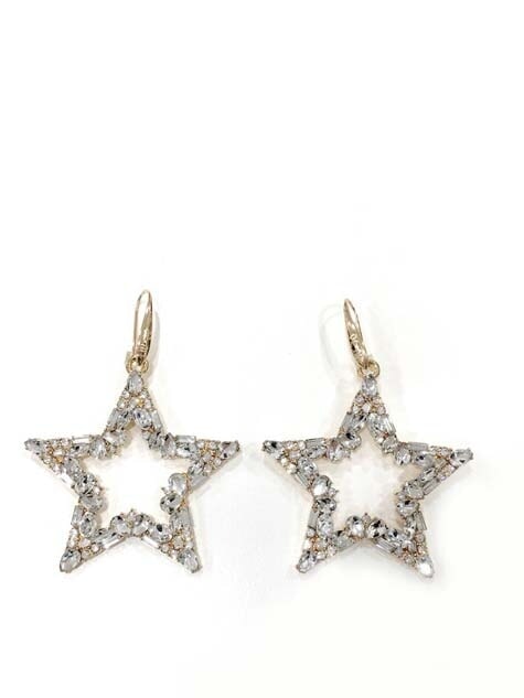 LIUJO STARS Crystal earrings silver - Earrings
