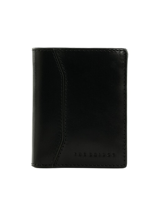 THE BRIDGE FILIPPO Vertical leather card holder black / dark matte ruthenium - Men’s Wallets