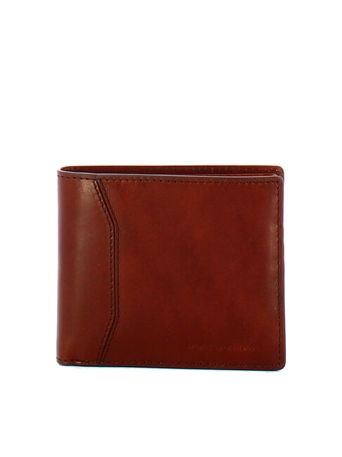 THE BRIDGE FILIPPO Leather wallet with coin purse Brown / Ruthenium - Men’s Wallets