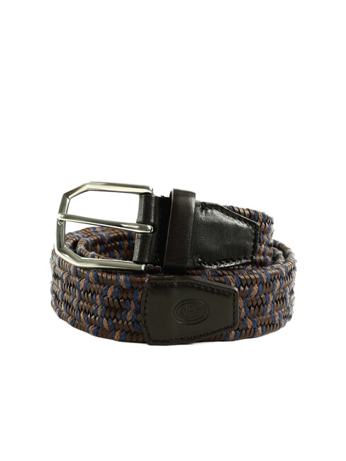 THE BRIDGE BRUNELLESCHI Leather and rope belt cognac/blue/brown abb. ruthenium white - Belts