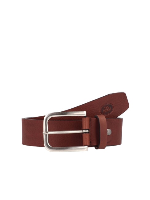 THE BRIDGE BRUNELLESCHI Shortenable leather belt brown 14/ruthenium palladium - Belts