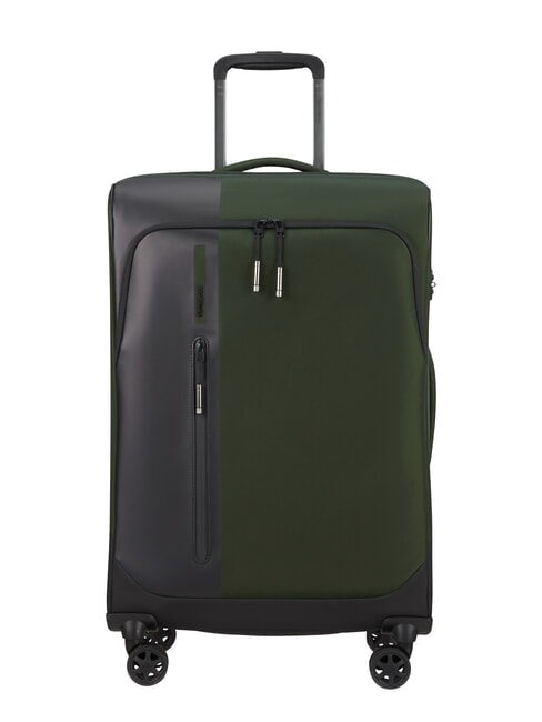 SAMSONITE BIZ2GO TRVL Medium Expandable Trolley earth green - Semi-rigid Trolley Cases