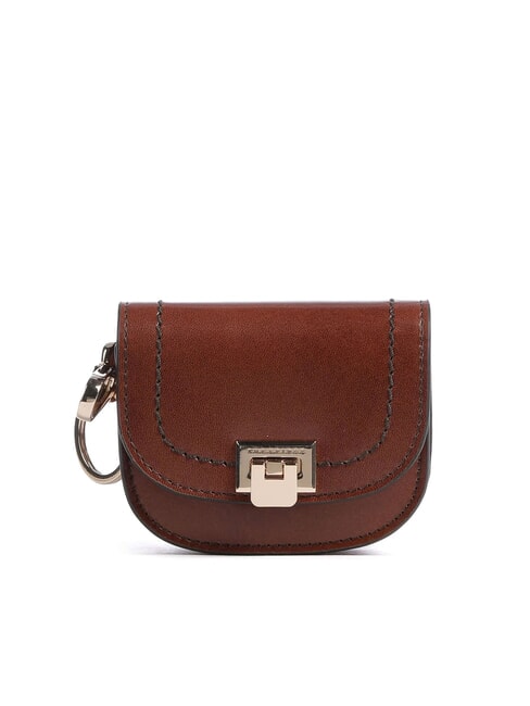 THE BRIDGE FEDERICA Leather coin purse with key ring BROWN - Women’s Wallets
