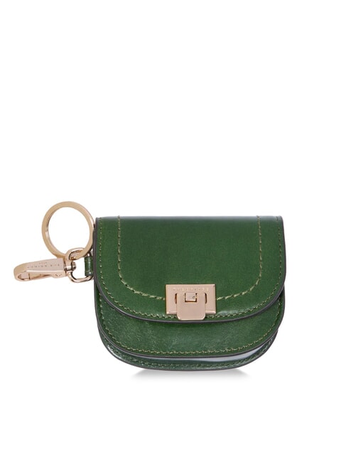 THE BRIDGE FEDERICA Leather coin purse with key ring english green abb. gold - Women’s Wallets