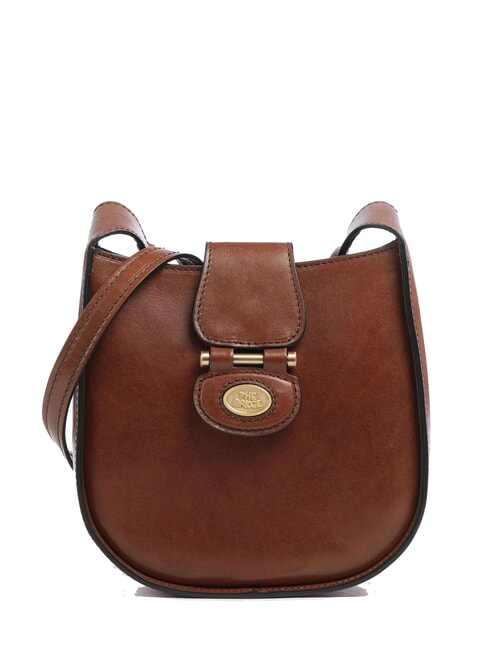 THE BRIDGE DORA Leather shoulder bag BROWN - Women’s Bags