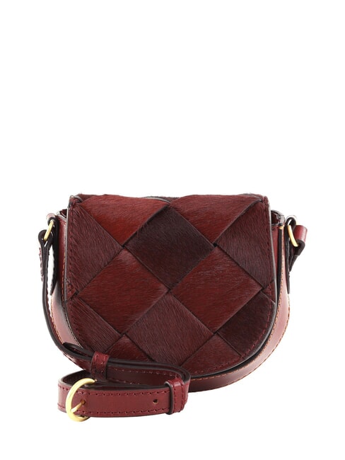 THE BRIDGE BETTINA Ponyskin effect leather bag Chianti / Bordeaux / Gold - Women’s Bags
