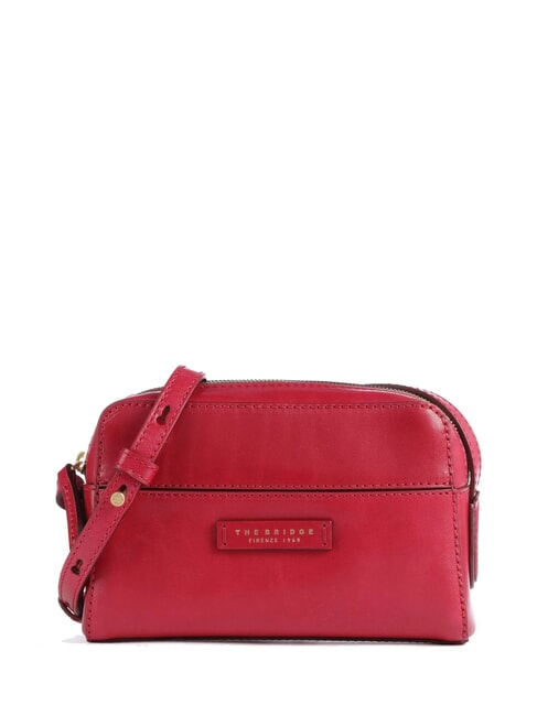 THE BRIDGE ELETTRA  Mini shoulder bag, in leather berry abb. gold - Women’s Bags