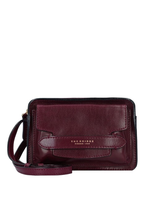THE BRIDGE LUCREZIA Leather case room grape abb. gold - Women’s Bags
