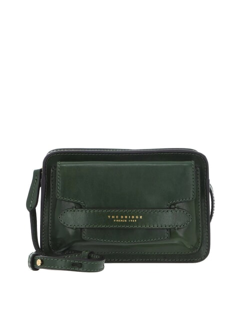 THE BRIDGE LUCREZIA Leather case room english green abb. gold - Women’s Bags