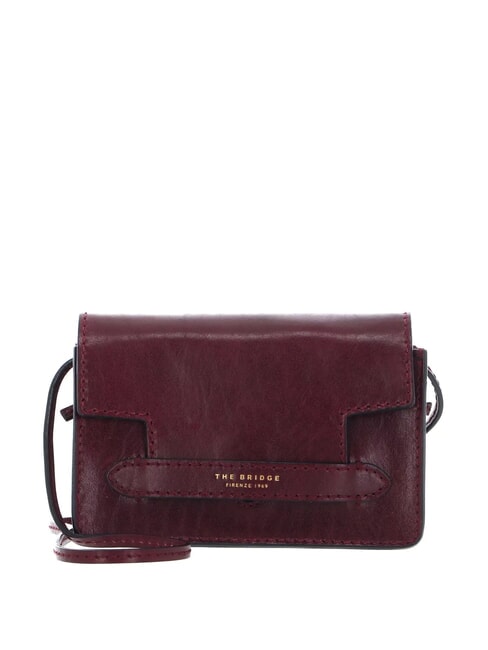THE BRIDGE LUCREZIA  Mini shoulder bag, in leather grape abb. gold - Women’s Bags