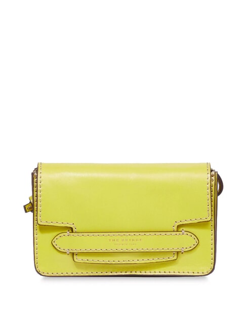 THE BRIDGE LUCREZIA  Mini shoulder bag, in leather lime with gold - Women’s Bags