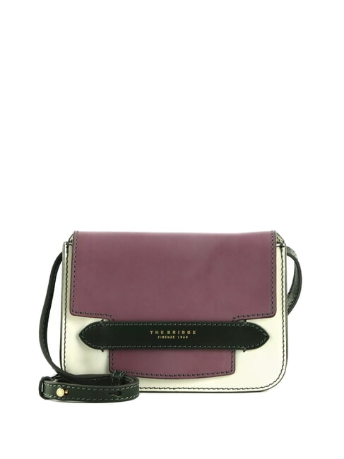 THE BRIDGE LUCREZIA Leather shoulder bag mauve + multicolor gold abb. - Women’s Bags
