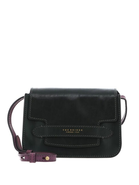 THE BRIDGE LUCREZIA 3 gusset leather bag malachite/milk+multicolor gold abb - Women’s Bags