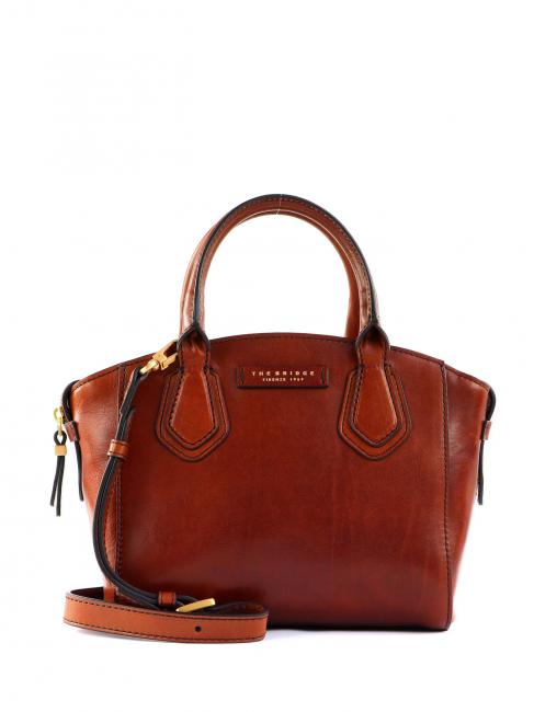 THE BRIDGE COSTANZA Leather handbag with shoulder strap BROWN - Women’s Bags