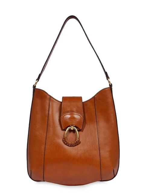 THE BRIDGE ERICA Leather satchel bag Cognac / Gold - Women’s Bags