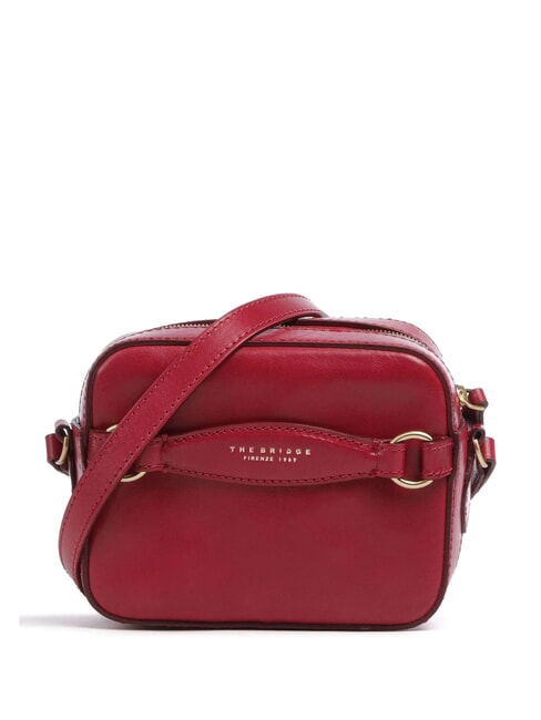 THE BRIDGE BETTINA Leather camera bag berry abb. gold - Women’s Bags