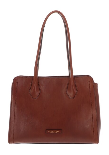 THE BRIDGE FIONA Leather shopping bag BROWN - Women’s Bags