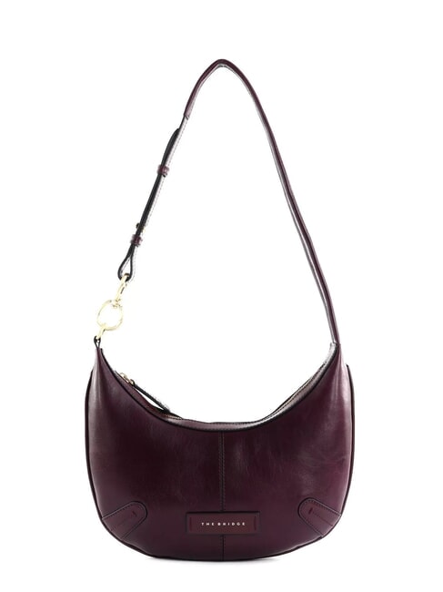 THE BRIDGE FLAVIA Leather shoulder bag grape abb. gold - Women’s Bags