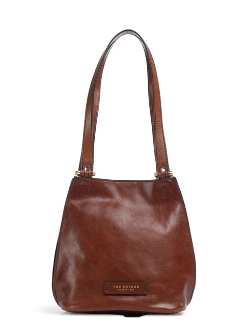 THE BRIDGE FEBE Leather Bucket Bag BROWN - Women’s Bags