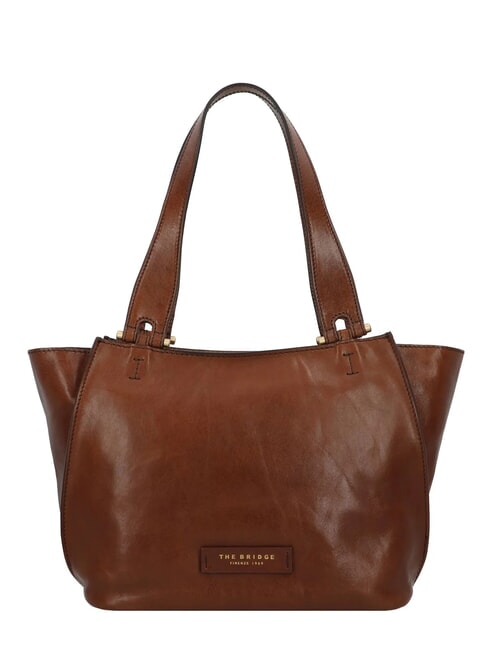 THE BRIDGE FEBE Leather shopping bag BROWN - Women’s Bags